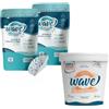 WaVe wash'n'love Wave Washing Kit - Briciole 100 lavaggi e Percarbonato 1kg | 100% Plastic Free, Biodegradabile, Kit con Detersivo Ecologico e Sbiancante Naturale
