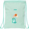 safta PRESCUCOLAR Fiesta - Zaino a sacco piatto Junior, ideale per bambini di diverse età, comodo e versatile, qualità e resistenza, 26 x 34 cm, Verde, M, Casual