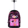 Pryma Trolley Scuola Shiny 47x24x33cm - Zaino con Ruote 3 Scomparti