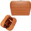 YongXinMY Beauty case da viaggio con design pieghevole, grande capacità, organizer per cosmetici, divisori regolabili, a righe triangolari, per articoli da toeletta per viaggi, pendolari e uso domestico
