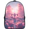 kaiyun Aeroplano Zaini Per Bambini,Scuola Zaino 3D Stampato Bambino Zainetto Asilo Cielo Nuvole Borsa Da Per Ragazz Ragazze 16 inch