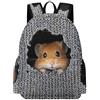 TPISLI Zaino Scuola Cute Hamster Ragazzo 11 Anni Borsa Scolastica Cute Small Animal per Alunni Classe 7-9 Cartella Scolastica Comodo Durable Sport Outdoor Tempo Libero