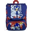 CERDÁ LIFE'S LITTLE MOMENTS Zaino Estensibile Sonic Cerdà | Licenza Ufficiale Sega | 20-30L | Scuola Bambini Elementari e Medie | Blu con Patch PVC e Bande Catarifrangenti