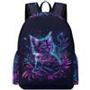 TPISLI Zaino Scolastico Cute Cat Studenti Scuola Media Zainetto Kitten Ragazzi 10-15 Anni Bookbag Leggero Resistente Gita Uso Quotidiano Outdoor Gita