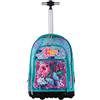 Pryma Trolley Scuola Shiny 47x24x33cm - Zaino con Ruote 3 Scomparti (Nature Vibes)