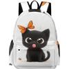 TPISLI Zaino Scolastico Cat Ragazza Classe 8 Borsa Scolastica Kawaii Kitten Alunni Classe 7-9, Backpack Grande Leggero Ritorno a Scuola Uso Quotidiano Tempo Libero