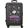 Kuromi Joumma Sanrio Kuromi Retro Pop Valigia Media Nero 46x65x23 cm Rigido 3 kg Lucchetto a Combinazione Laterale ABS 3 kg 56L