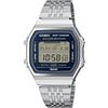 Casio Collection ABL-100WE-2AEF - Orologio digitale da uomo con quadrante blu e cinturino argentato