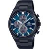 Casio EFS-S630DC-2AVUEF - Orologio analogico da uomo al quarzo con cinturino in acciaio inossidabile, Nero, Bracciale