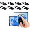 Generic Set di copriobiettivo per la privacy, per laptop, tablet, smartphone, schermo scorrevole, protezione per la privacy, per uso domestico e ufficio (confezione da 8), colore: nero