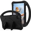 QYiiD Custodia per Huawei MediaPad M3 Lite 8.0, Cover Antiurto Leggera con Maniglia Convertibile, Supporto Integrato e Tracolla, Custodia Protettiva per Huawei MediaPad M3 Lite 8.00 Pollici, Nero