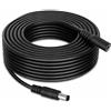Powice Cavo di prolunga DC da 3,0 m, nero, 5,5 x 2,1 mm DC maschio a femmina, cavo di prolunga da 12 V fino a 75 W, cavo di alimentazione DC per strisce LED, fotocamera, router, monitor, TV Box, modem in