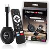 RUPA HS89 T19 Smart TV Stick Android 14 4K Ultra HD, 4GB RAM 32G ROM RK3539 WiFi 6 Bluetooth 5.4 HDR10+, TV Stick Box Android 14.0 con Assistente Telecomando Vocale, Dispositivo di Streaming Intelligente