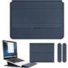 FAFOUR Borsa universale multifunzione impermeabile per notebook in pelle PU da 11-17 pollici, custodia pieghevole per computer portatile con custodia per mouse e supporto, imbottita con supporto 3-in-1