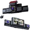 KANDUO Dash Cam 4G LTE 2K 4 canali, DVR panoramico a 360 gradi, fotocamera anteriore e posteriore, Monitior remoto 4G con ADAS BSD, supporto wifi APP Control, con riproduzione GPS Log Track, visione notturna