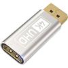 Kryoza Adattatore DisplayPort a HDMI,unidirezionale da DP a HDMI maschio a femmina,4K@30 Hz/2K@60 Hz/1080P@120 Hz. Adattatore DisplayPort a hdmi compatibile con laptop,desktop,Lenovo,Dell,HP,HDTV,proiettore