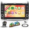Rimoody 4G+128G Android Autoradio per Mercedes Benz A/B Class W169 W245 B200 W639 Vito Viano W906 Sprinter Wireless Carplay Android Auto, 8 Pollici Radio GPS WiFi Bluetooth FM/RDS EQ/SWC Telecamera Posteriore