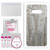 apgo BACK SKIN Film Pellicola protettiva Protezione Posteriore per Samsung Galaxy S10e, skin sticker film foil vinyl Calcestruzzo Righe d'oro