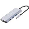 Conceptronic DONN20G - Docking station USB 3.2 Gen 1 10 in 1, HDMI, VGA, USB-A 3.0, SD, TF/MicroSD, audio, GbE LAN, 100 W USB PD
