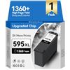 ECOINKO Cartucce PG-595XL - Stampa 1360+ Pagine, Sostituzione di Originali Cartuccia Canon 595 Nero, 595 XL Nero per Canon Pixma TS4150i TS6550i TS7750i
