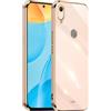 HONLEN Custodia per HUAWEI Y6 2019 / Y6 Pro 2019 / HONOR 8A / Y6S 2019 (6.09 Inches), Cover Morbida in Silicone TPU, Design del Telaio Galvanico - Rosa