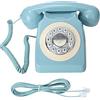 Leapiture Telefono Fisso retrò, CT‑8019 Telefono Vintage Classico Telefono Fisso Vecchio Stile Telefono Fisso con Doppio Gong per Casa e Ufficio