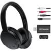 RETRADEKING Cuffie TV Wireless Doppio Modulo 2.4G e Bluetooth con Trasmettitore, Compatibili USB/Ottico/RCA/AUX 3.5mm, Bassa Latenza, Ampio Raggio, Audio Nitido e Forte, Over-Ear Cuffie per TV Senza Fili