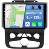 YUNTX [6GB+128GB] Android 16 Autoradio per Dodge Ram (2013-2019) 1500 2500 3500-[Incorporato Carplay/Android Auto/DSP/GPS]-9 IPS Touch Screen-Camera+MIC Incluso-DAB/Mirror Link/Bluetooth 5.0
