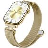 Fullmosa Cinturino Milanese per Apple Watch 40mm 42mm Serie 12 11, Oro | Chiusura Magnetico Regolabile Diamante Sottile Elegante Cinturini Acciaio da Donna per iWatch SE3/2 Serie 10 9 8 7 6 5 4 41mm