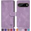 SUANPOT progettazione per Google Pixel 11 Pro XL 6.8 Blocco RFID Portafoglio Slot CarteSupporto Cellulare Magnetica custodia Pelle Sintetica Cover per Pixel 11 Pro XL Viola Lilla
