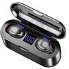 Fdit Cuffie Bluetooth 5.0 Wireless F9, Auricolari Sportivi in-Ear Touch Impermeabili, Nero