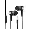 Generic Auricolari cablati - Cuffie in-ear con cavo | Cuffie con microfono | Bass Boost da 3,5 mm per viaggi | Auricolari con filo | Auricolari con microfono | Cuffie in-ear con filo