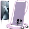 Knrlqim Cover per Xiaomi 17T 5G con Cordino Custodia con Laccio Collana Tracolla Collo Corda Regolabile Liquido Silicone Antiurto AntiGraffio Protettiva Case per Xiaomi 17T 5G 6,59,Viola Lilla