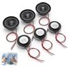 Hilacini 6 Pezzi Altoparlante 2W 8 Ohm, Microfono Altoparlante Rotondo Magnete Interno, Mini Altoparlante 40mm Magnetico Guscio Metallico con Magnete Interno per DIY Giocattoli Elettronici Mini DVD Multimedia