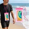 Generic Custodia impermeabile IPX8 per telefono, sacchetto impermeabile per cellulare, sacchetto impermeabile per la spiaggia e le crociere, touch screen (rosa)