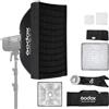 Godox Softbox quadrato da 90 x 90 cm, con borsa per il trasporto | Bowens Mount - Softbox compatto per riprese in studio con luce fissa, monolight e flash