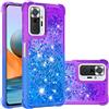 Hkess Custodia Glitter Liquido Compatibile per Xiaomi Redmi Note 10 PRO, Brillantini Bling Quicksand Custodia(Pendenza), Sparkly TPU Silicone Protettivo Case Anti Graffio Antiurto Cellulare Cover