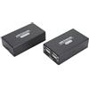 CCYLEZ Extender LAN USB Ethernet RJ45, Hub USB 2.0, Trasmettitore e Ricevitore Extender USB, Plug and Play, per PC Laptop Desktop, Tastiera, Mouse, Tablet, Fotocamera (Spina europea)