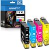 NINETEC Cartucce 18XL compatibili con Epson 18XL Expression Home XP-102 XP-202 XP-205 XP-215 XP-225 XP-302 XP-305 XP-312 XP-315 XP-322 XP-325 XP-412 XP-415 XP-422 XP-425, confezione da 4