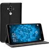 PhoneNatic Copertura di Cuoio Artificiale Compatibile con Huawei Mate 9 - Bookstyle Nero - Cover + Pellicola Protettiva