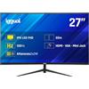 iggual Monitor professionale da 27 con altoparlanti integrati- Pannello IPS(1920 x 1080)@120 Hz (FHD)-Risposta 1 ms- Schermo Frameless 99% sRGB-Connessioni: VGA e HDMI-Flicker Free- Compatibile VESA