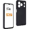REY Cover in Gel TPU Nera per DOOGEE Note 56-56 PRO - 56 Plus, Ultra Sottile 0,33 mm, Morbido Flessibile, Custodia Silicone