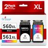 Q-image 560 561 Cartucce Compatibili per Canon 560XL 561XL cartucce d'inchiostro | Incluso 560 Nero e 561 Colore per Pixma TS5350 TS5300 TS5351 TS5352 TS5353 TS7450 TS7400 TS7451 Stampante (2 Stück)
