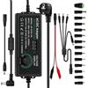 Thryvix Alimentatore Regolabile, Adattatore Universale 3V-24V 6A 144W, Trasformatore AC DC 100V-240V con Display LED, 14 Connettori e 6000mA Max per Elettronica Domestica