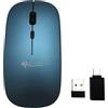GeneralKeys Mini Mouse Wireless Piatto Bluetooth 5.2 e 2,4 GHz, USB-C, Silenzioso, Graigio Blu