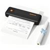 Rongta Stampante termica mobile wireless F12B, 1 rotolo di carta termica inclusa