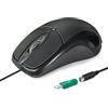 SSS·GRGB Mouse PS2 cablato ad alte prestazioni, risoluzione 1000 DPI, nero, cavo da 1,5 m, include adattatore da PS2 a USB, 3 pulsanti, tracciamento ottico, compatibile con laptop, Chromebook, PC