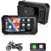 Jansite Installazione Rapida Schermo CarPlay per Moto BMW Touchscreen da 6,25'' | Navigatore Moto Compatibile con CarPlay e Android Auto, Navigazione GPS, Doppia Bluetooth, Siri e Assistente GoOgle