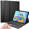 QYiiD Custodia con Tastiera Touchpad per Galaxy Tab A 10.5 (SM-T590 / T595 / T597), Cover Sottile Leggera con Tastiera Inglese QWERTY Staccabile Rimovibile con Touchpad per Galaxy Tab A 10.5, Nero