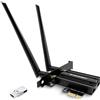 SYONCON Scheda WiFi 7 PCIe BE6500, Adattatore Wi-FI con Bluetooth 5.4, Tri-Band (6GHz Max 2882Mbps, 5GHz Max 2882Mbps, 2.4GHz Max 574Mbps) PCI Express Scheda di rete per PC Windows 11